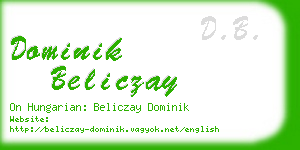 dominik beliczay business card